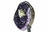 Sparkling Amethyst Geode With Metal Stand - Uruguay #368365-3